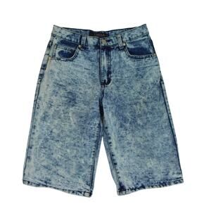 Thrill Denim Supply CO Blue‎ Jean Shorts Boy's Size 16 Acid Wash